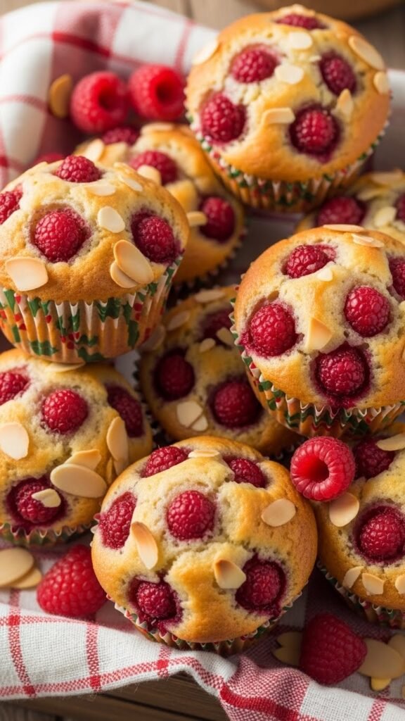 Raspberry Almond Muffins