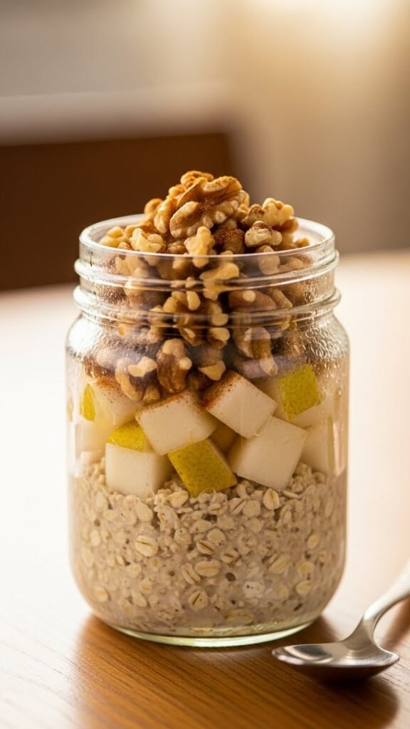 Pear & Walnut Overnight Oats