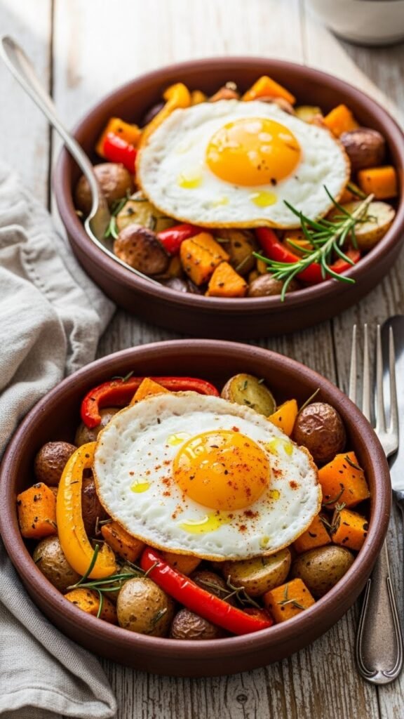 Roasted Vegetable Breakfast Bowls