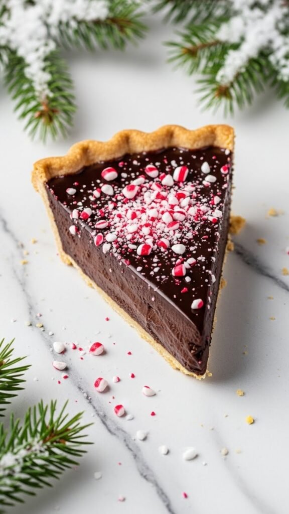 Peppermint Chocolate Silk Pie