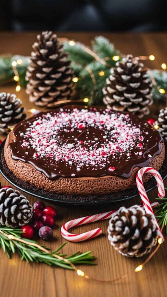 Chocolate Peppermint Mousse Pie