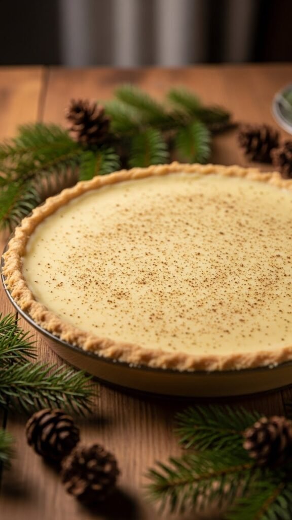 Eggnog Custard Pie