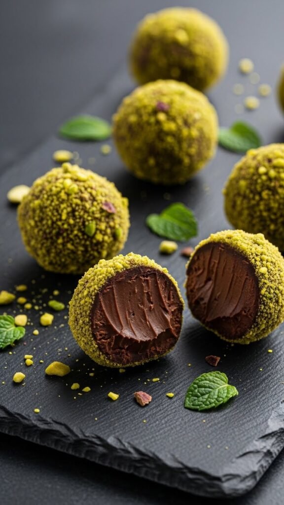 Pistachio Chocolate Truffles