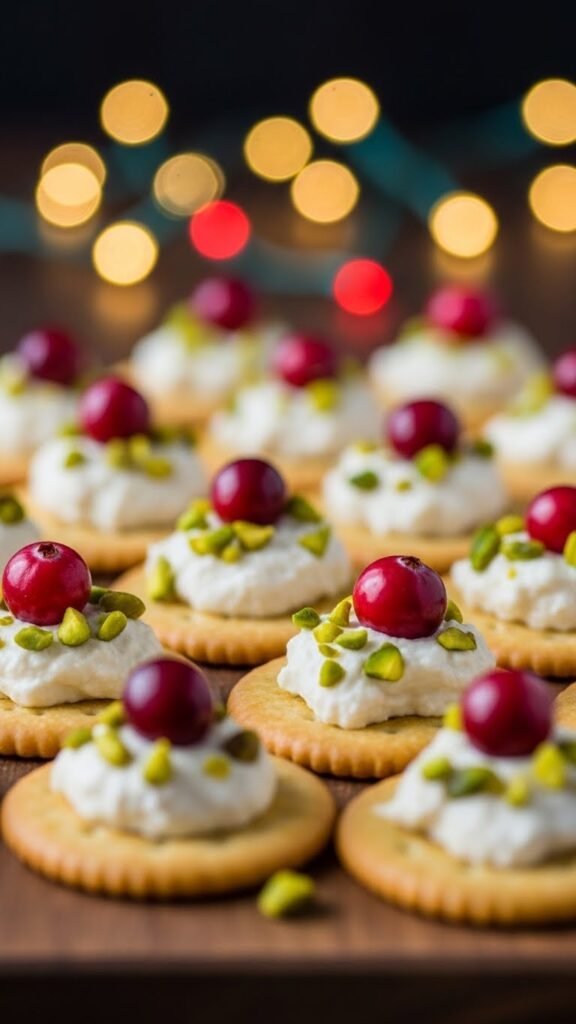 Cranberry Pistachio Cheese Crackers