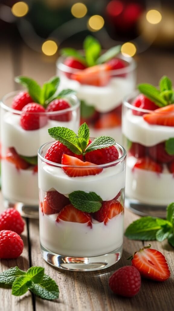 Festive Fruit & Yogurt Parfait Cups