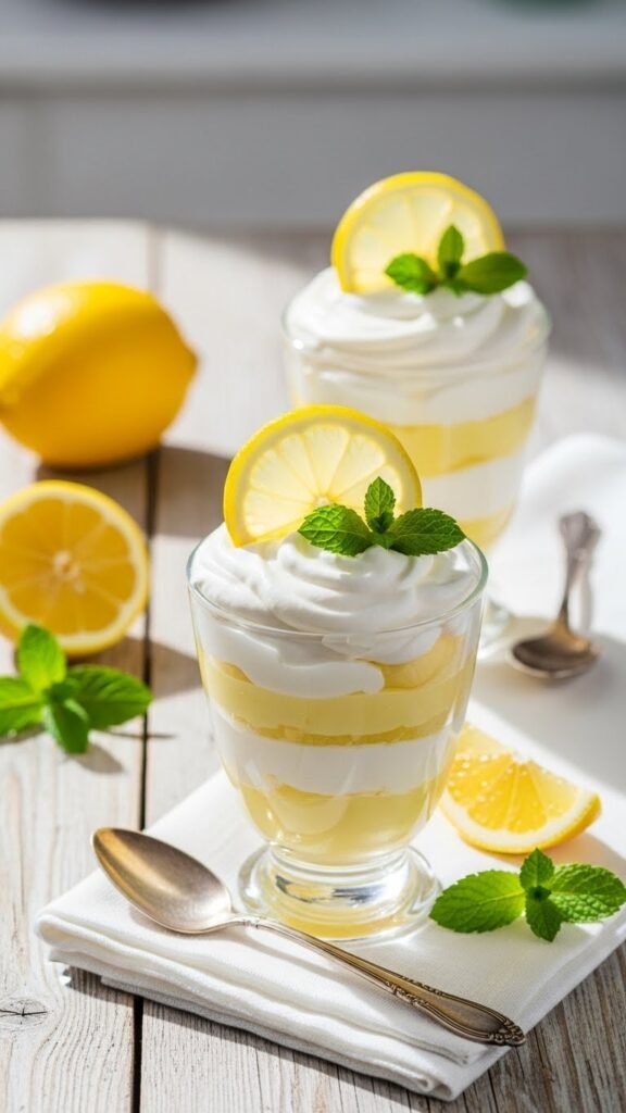 Lemon Cream Valentine Cups