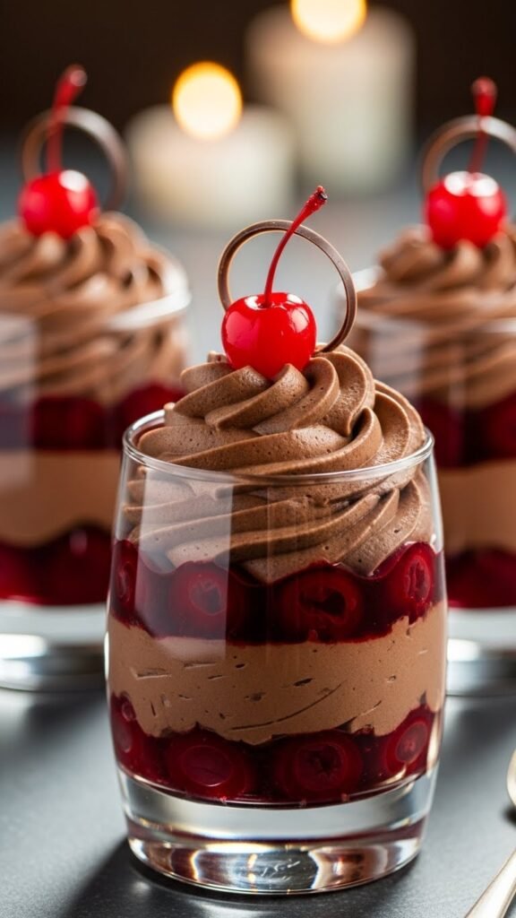 Chocolate Cherry Dessert Cups