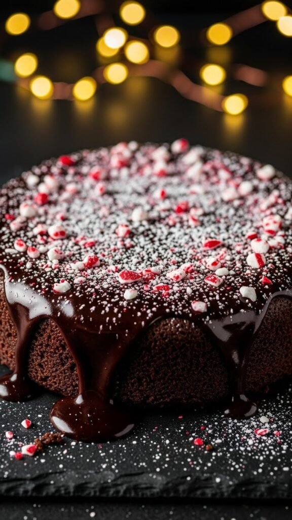 Flourless Chocolate Peppermint Cake