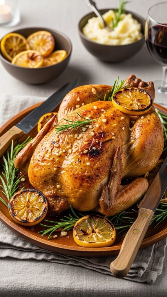 Herb-Roasted Chicken with Garlic Butter