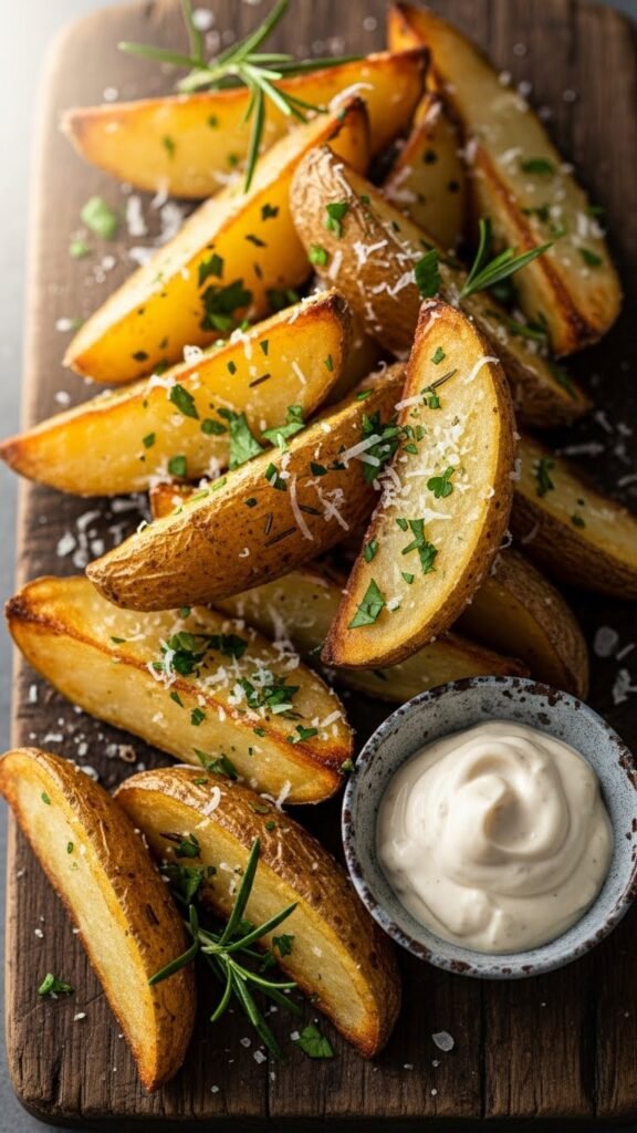 Crispy Parmesan Potato Wedges