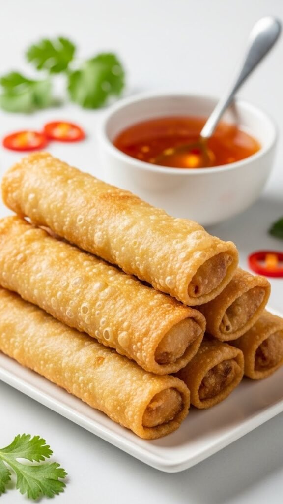Crispy Chicken Spring Rolls