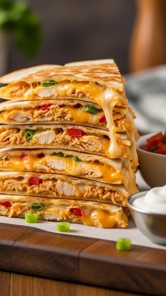 Chicken Quesadilla Triangles