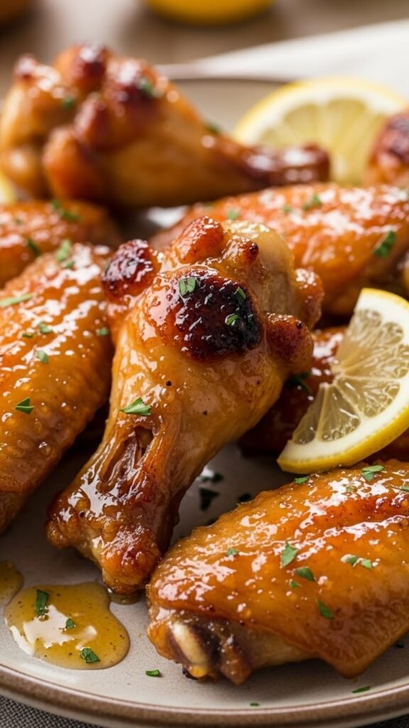 Honey-Lemon Glazed Chicken Wings