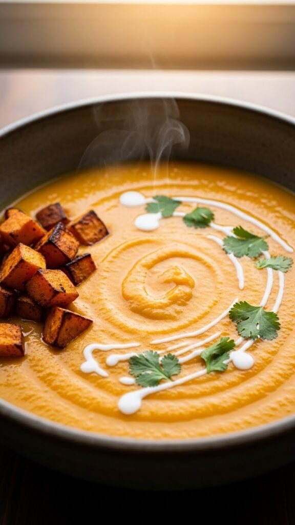 Sweet Potato & Carrot Ginger Soup