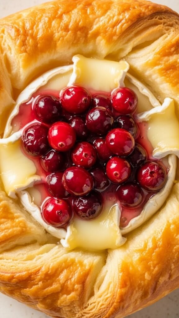 Cranberry Brie Puff Pastry Squares