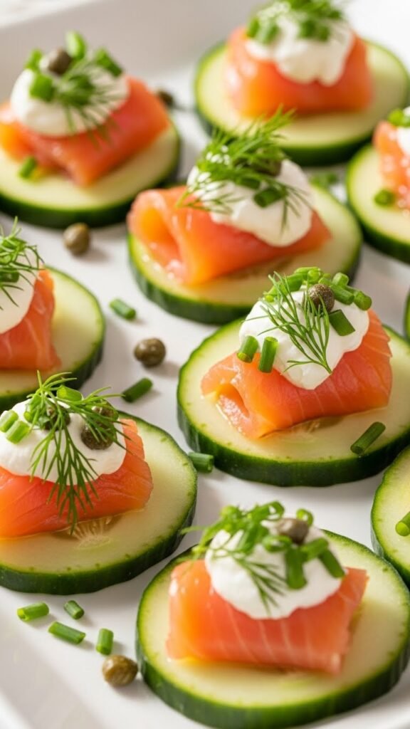 Cucumber Smoked Salmon Rounds