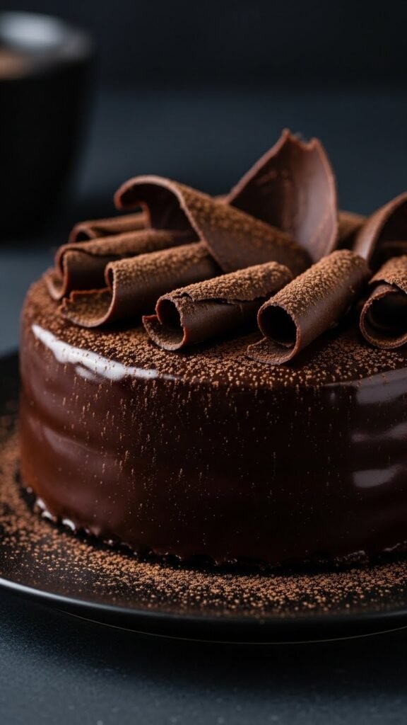 Dark Chocolate Truffle Cake
