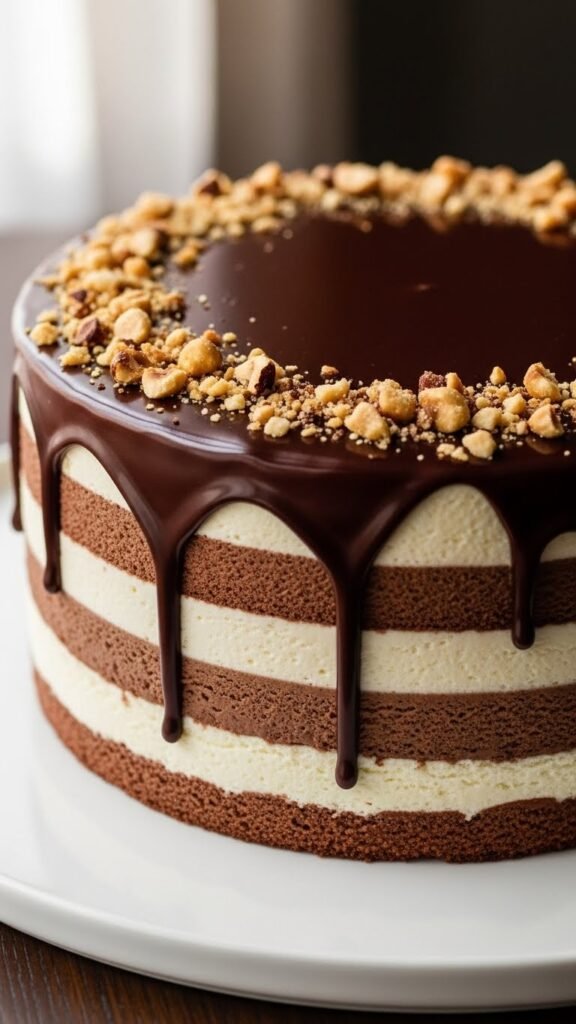 Chocolate Hazelnut Mousse Cake