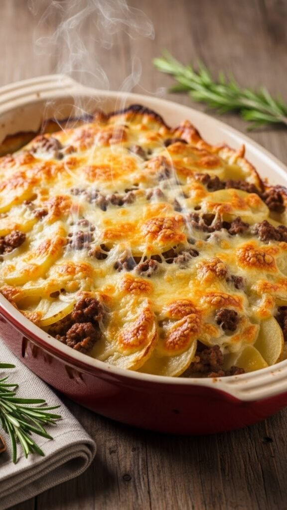 Beef and Potato Layered Bake