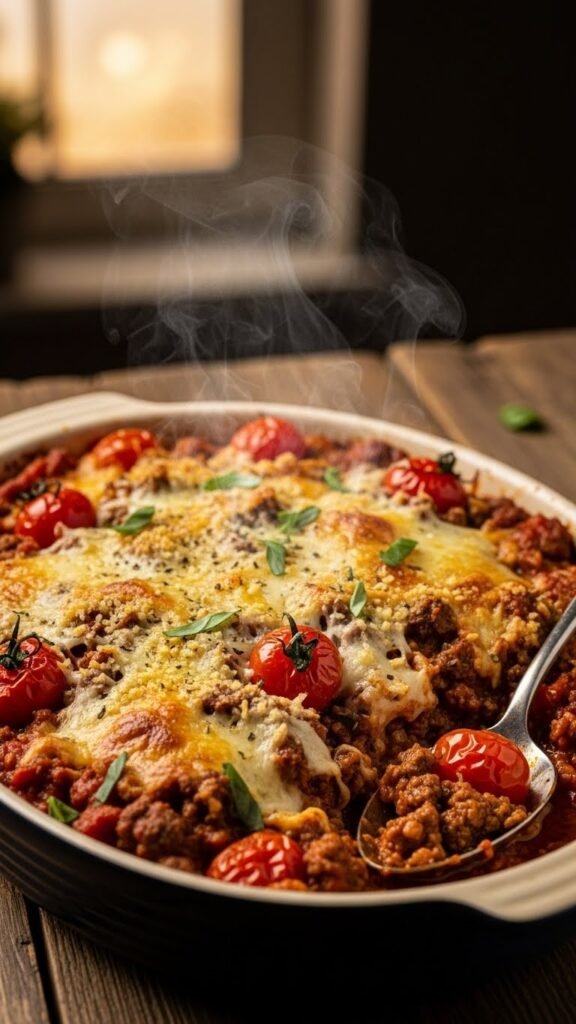 Cheesy Beef Taco Casserole