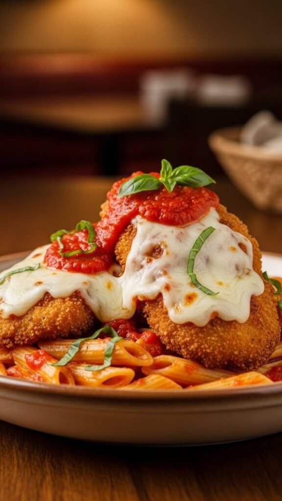 Chicken Parmesan Pasta Bake