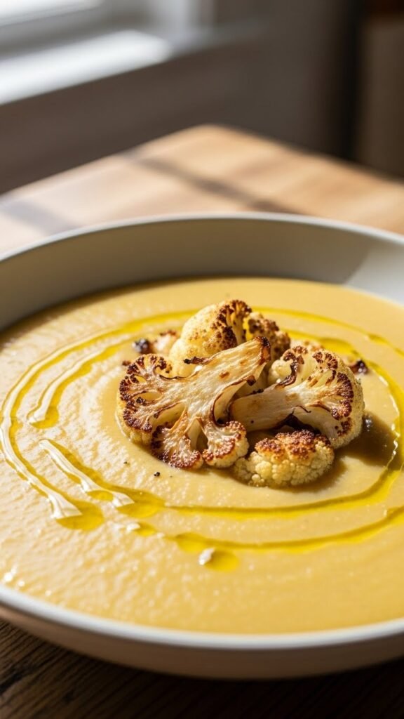 Creamy Roasted Cauliflower Soup