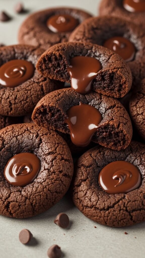 Chocolate Thumbprint Cookies