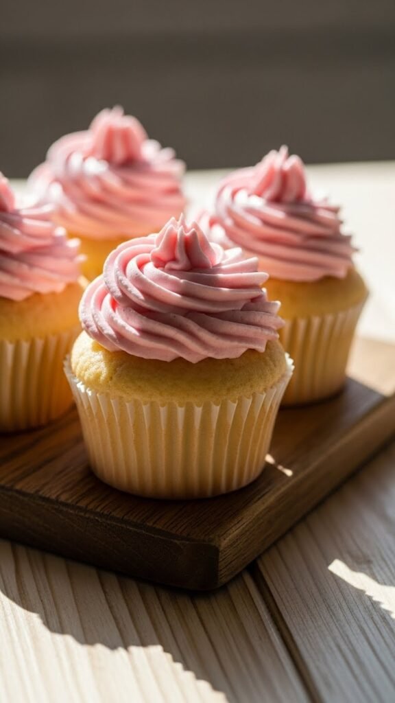  Pink Vanilla Cupcakes