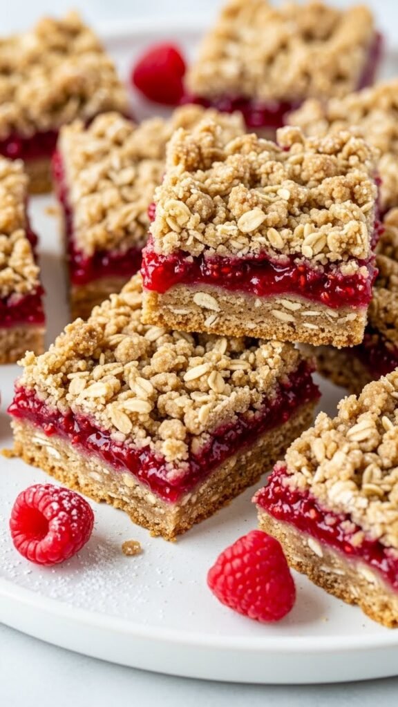 Raspberry Oat Bars