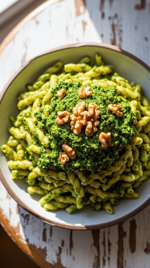 Vegan Winter Pesto Pasta