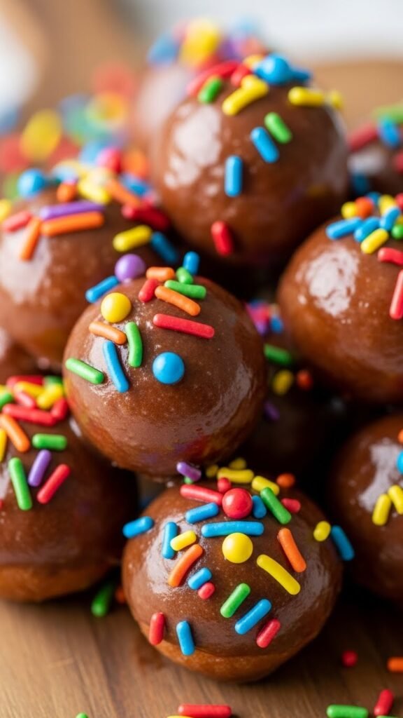 Chocolate Sprinkle Donut Holes