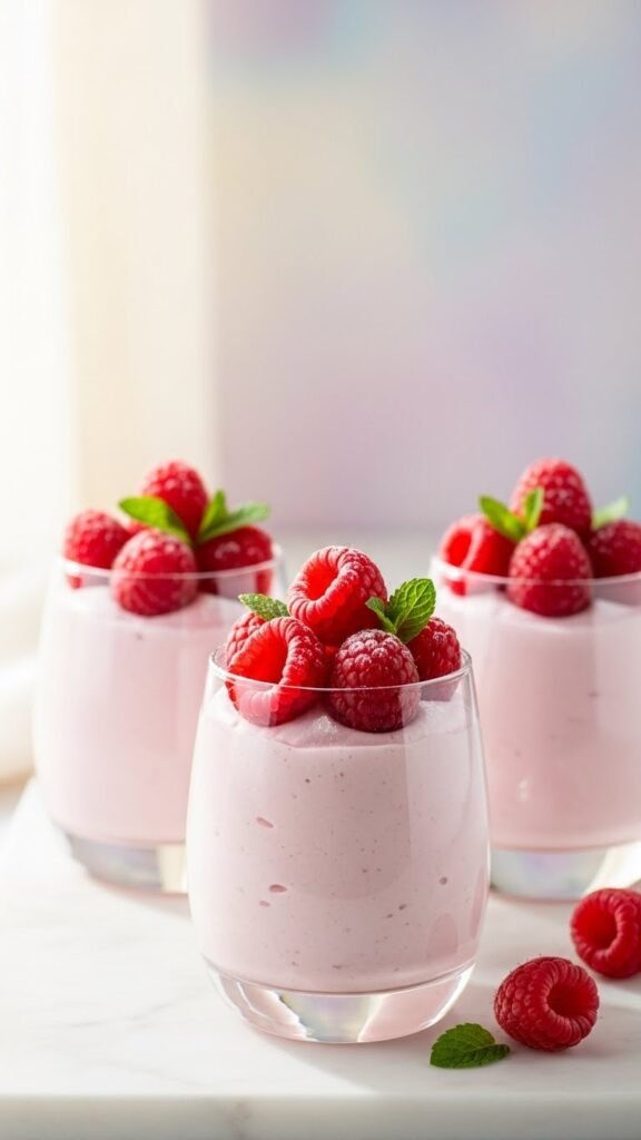 Raspberry Mousse Cups