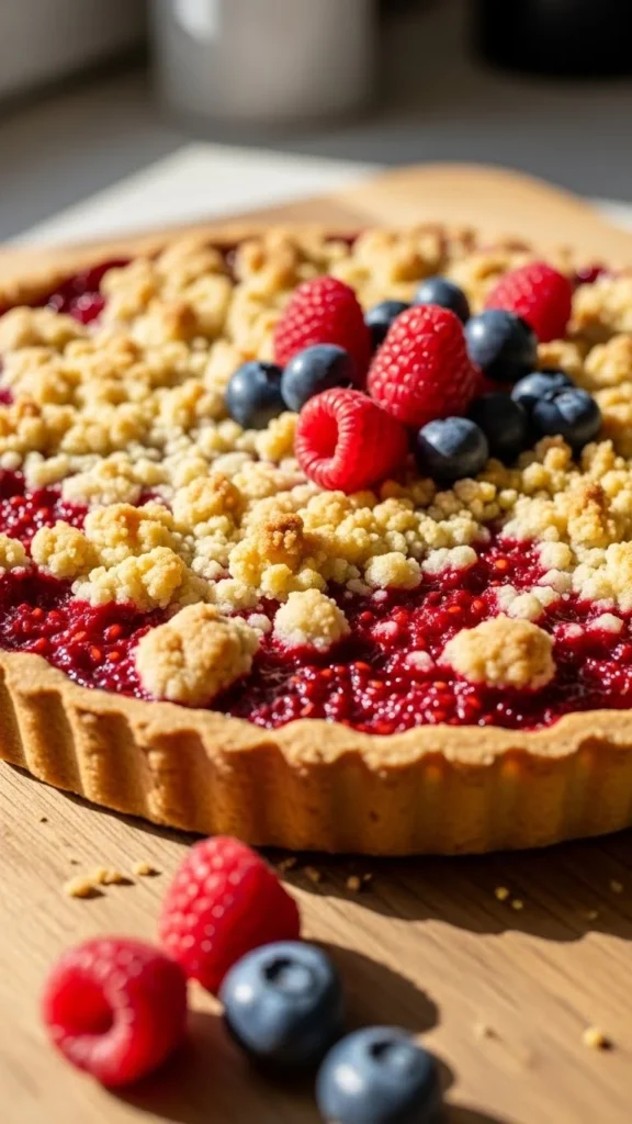 Raspberry Almond Crumble Tart