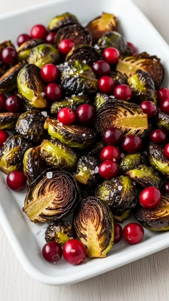 Roasted Brussels Sprouts with Cranberries