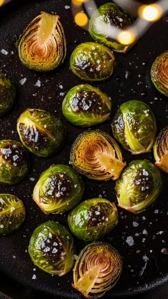 Roasted Brussels Sprouts with Maple Drizzle