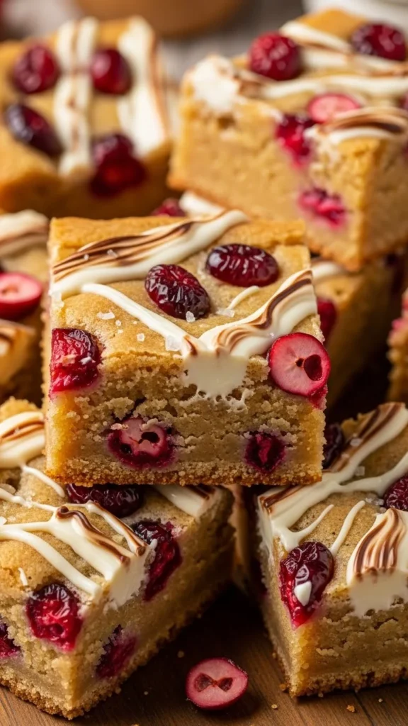 White Chocolate Cranberry Blondies