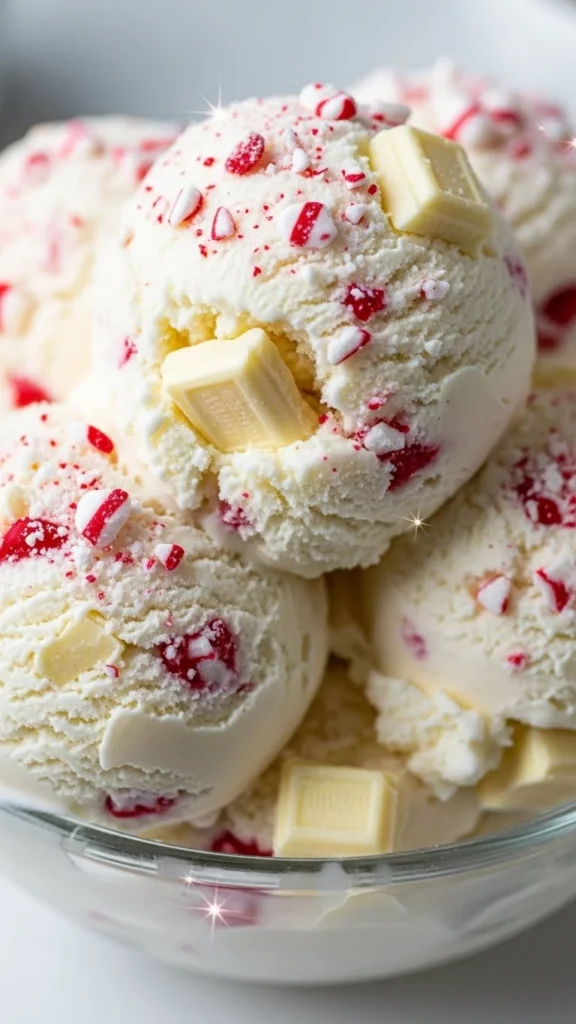 White Chocolate Peppermint Ice Cream