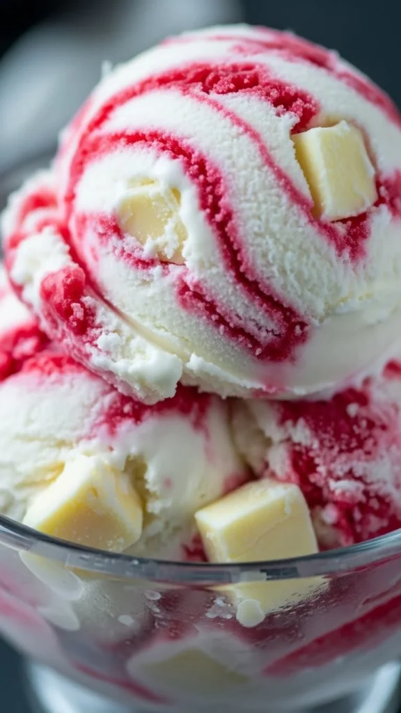White Chocolate Raspberry Ice Cream