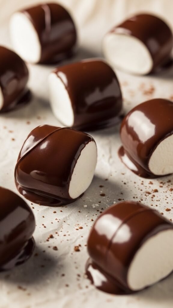 Chocolate Dipped Marshmallows