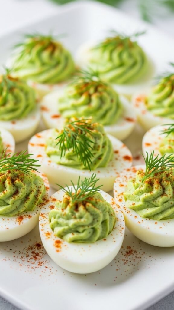 Green Deviled Egg Platter
