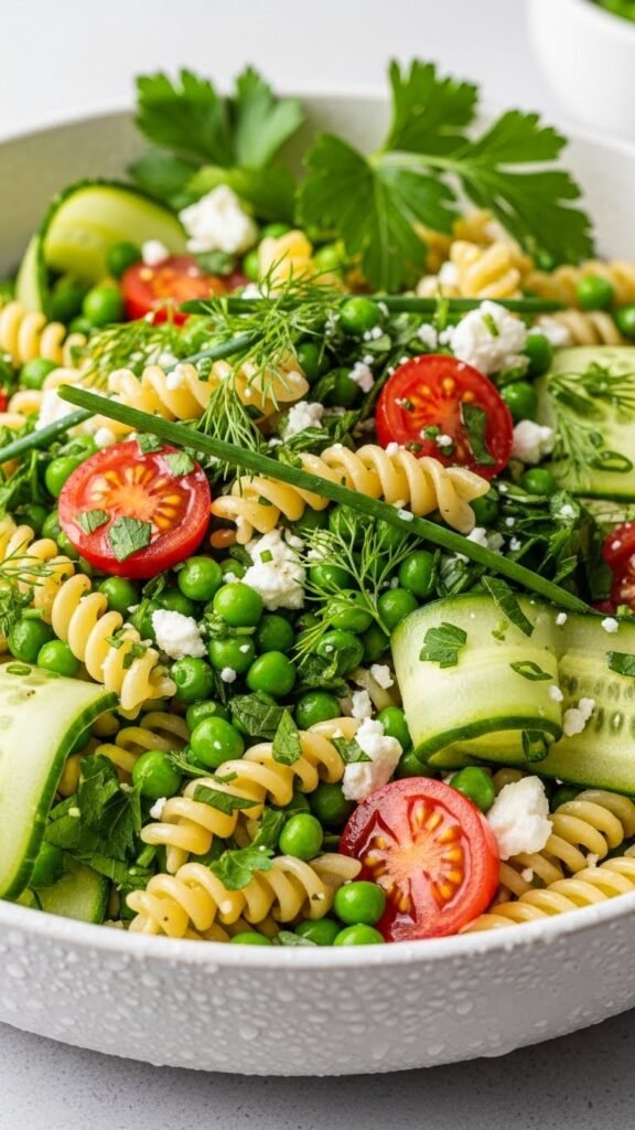 Green Pasta Salad Platter