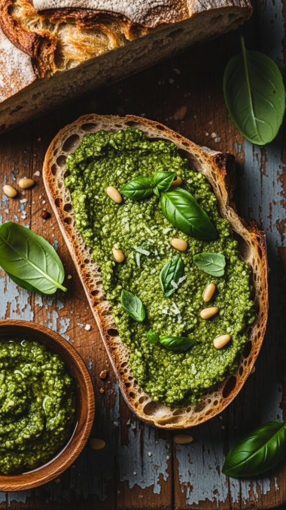 Green Pesto Bread Platter