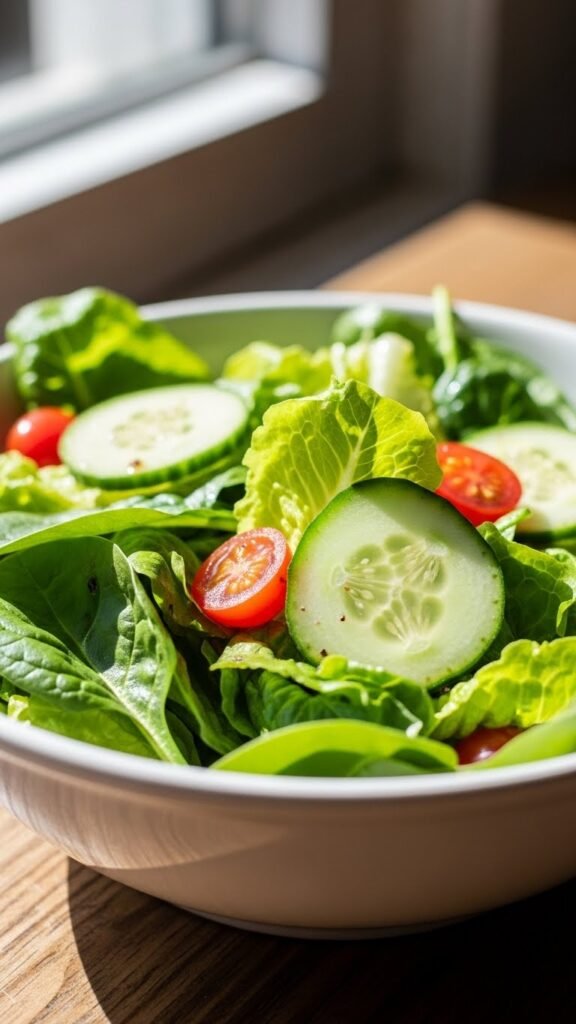 Green Salad with Cucumbers