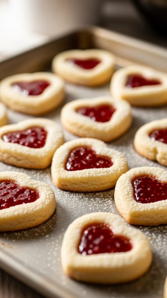Heart Jam Thumbprint Cookies