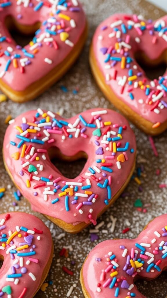 Heart Sprinkle Donuts