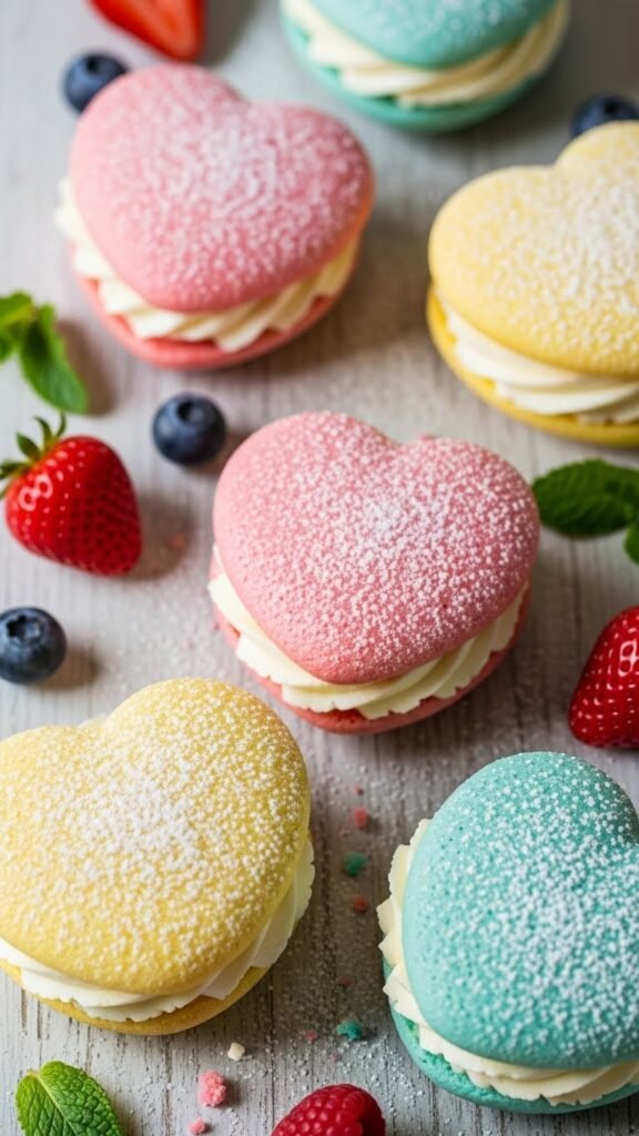 Heart Vanilla Whoopie Pies