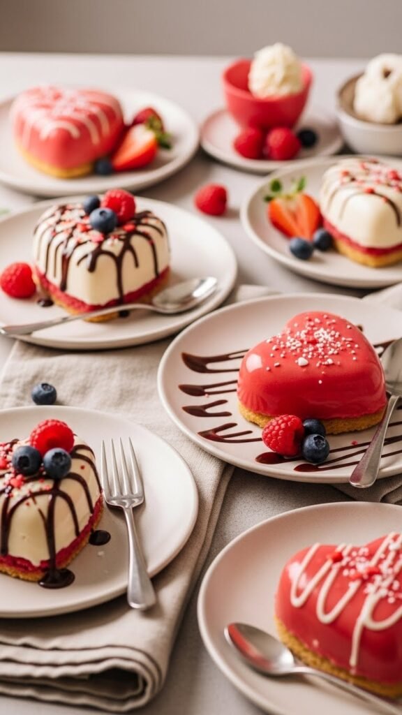 Valentines Day Heart Desserts