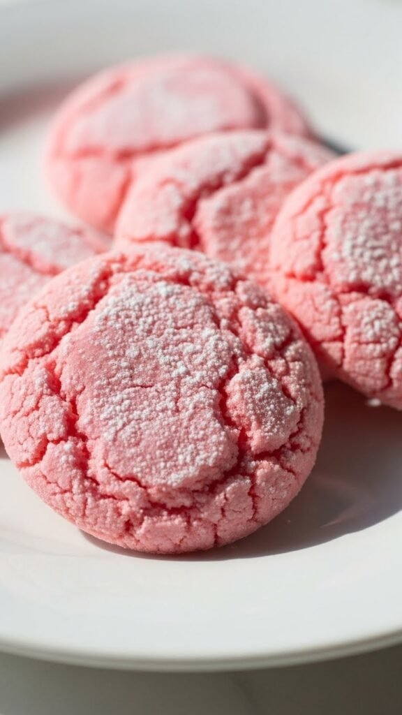 Strawberry Pink Sugar Cookies