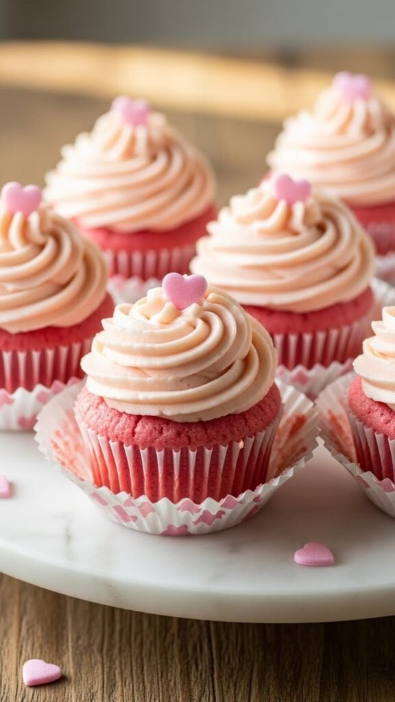 Pink Velvet Cupcakes