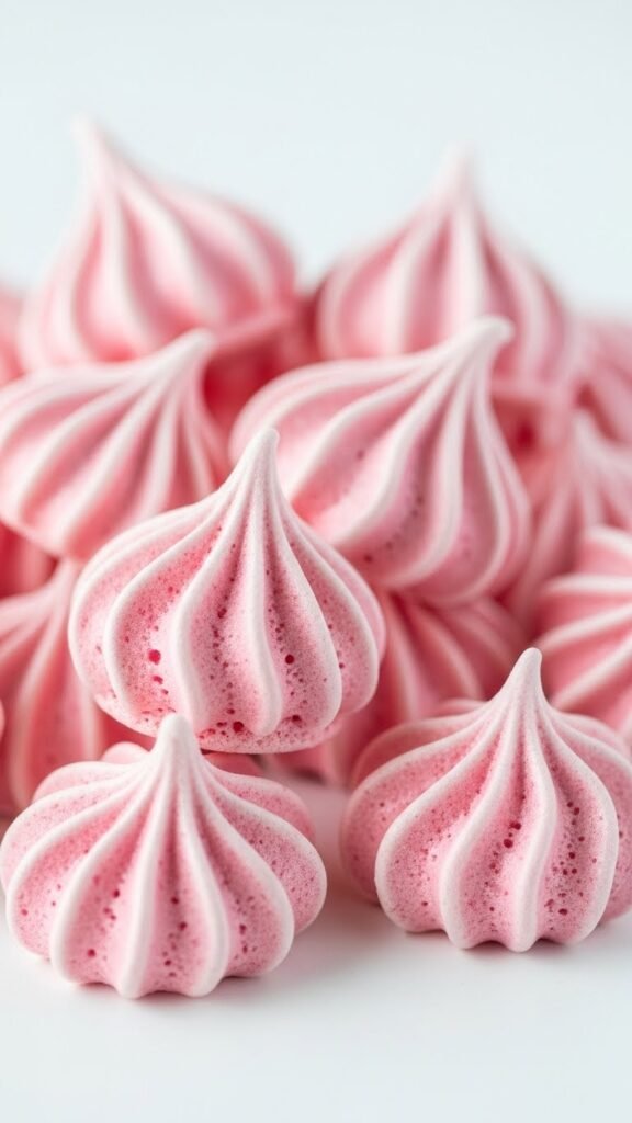 Pink Meringue Kisses